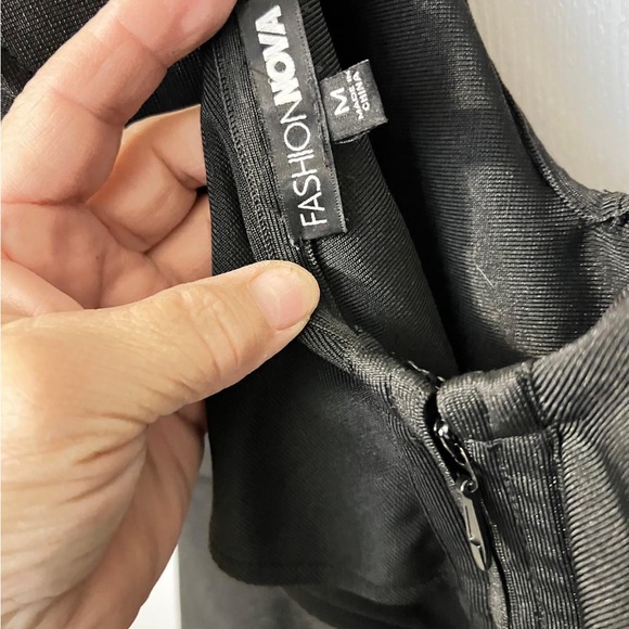 Fashion Nova Black Ruffle Backless Dress - Picture 7 of 8